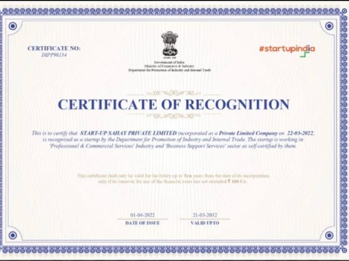 Certificate Of Recognization